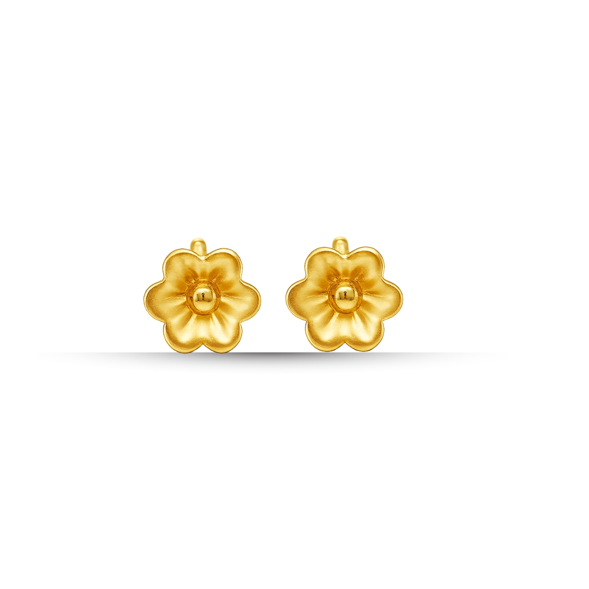 Gold Floral Tops For Women And Kids Elegant 18K Gold Stud Tops